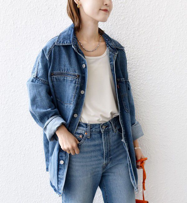 SHIPS for women「Levi&rsquo;s:〈手洗い可能〉TWIST SHACKET」|デニムジャケット|