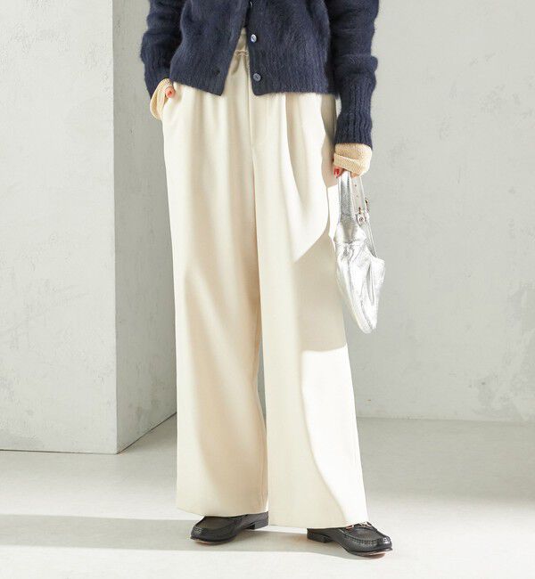 SHIPS for women「〈手洗い可能〉スラブ ツイル イージー スラックス パンツ」|スラックス|