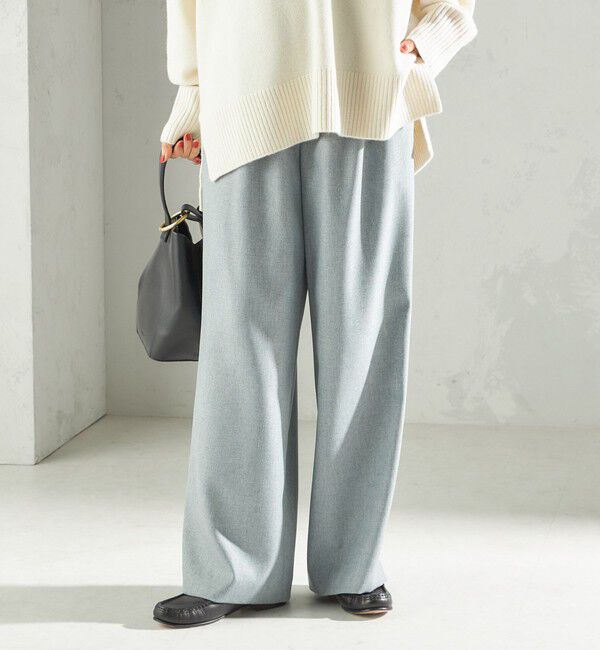 SHIPS for women「〈手洗い可能〉スラブ ツイル イージー スラックス パンツ」|スラックス|