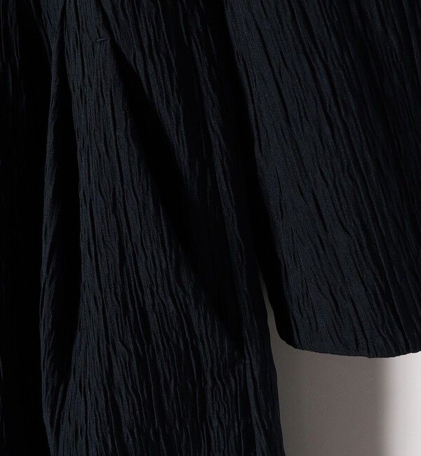 SHIPS any「SHIPS any:〈手洗い可能〉ジャカード ウエスト タック ノーカラー ワンピース［NAVY BLUE］」|ワンピース|