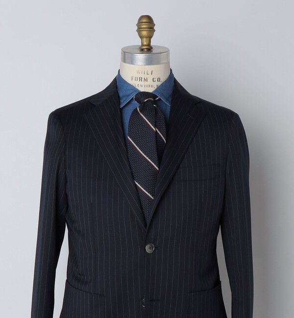 SHIPS「Puccini: シルク グレナディン リバース ストライプ ネクタイ」|ネクタイ・蝶ネクタイ|