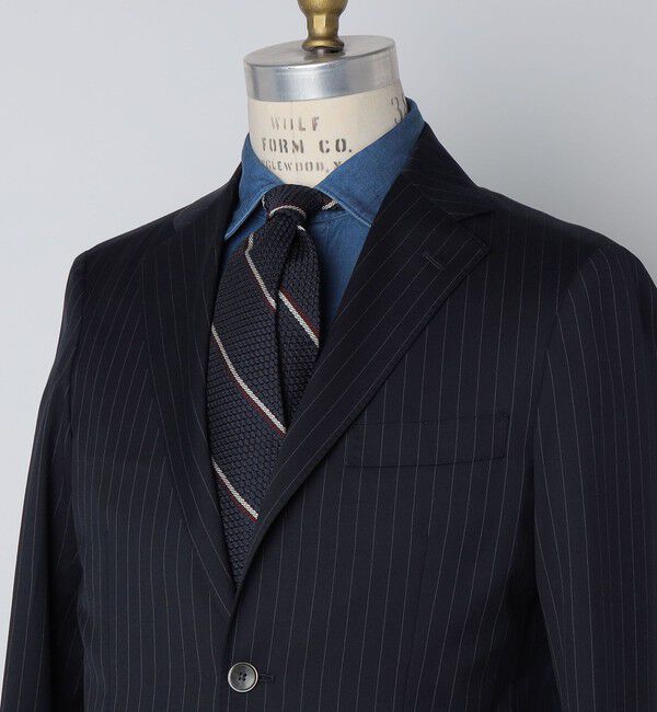 SHIPS「Puccini: シルク グレナディン リバース ストライプ ネクタイ」|ネクタイ・蝶ネクタイ|