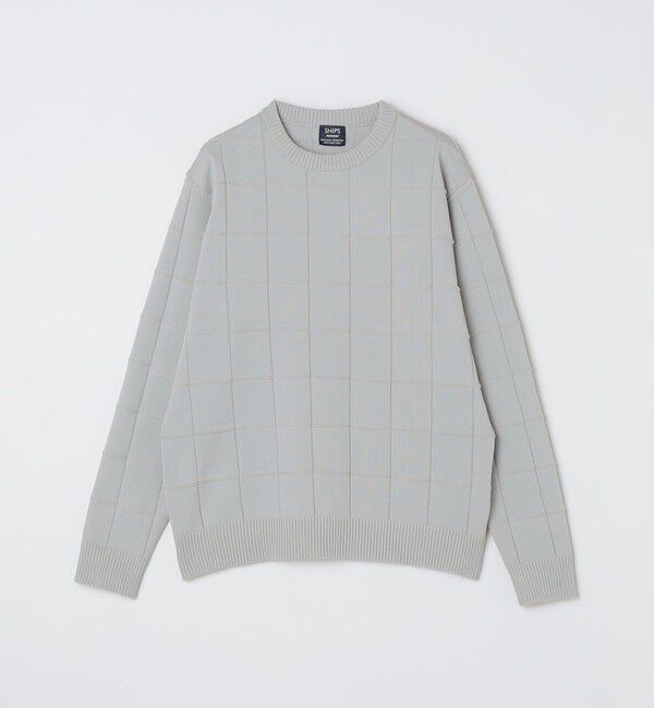 SHIPS「SHIPS:〈手洗い可能〉アモッサ ブロックリンクス ロングスリーブ」|ニット・セーター|