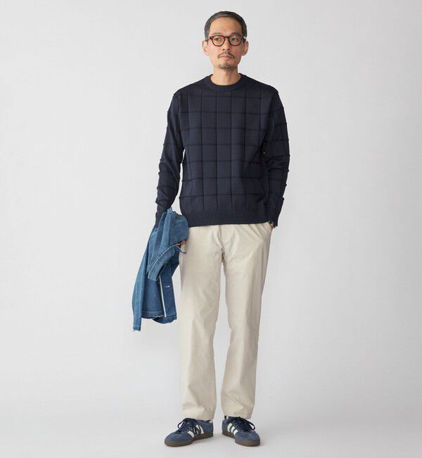 SHIPS「SHIPS:〈手洗い可能〉アモッサ ブロックリンクス ロングスリーブ」|ニット・セーター|