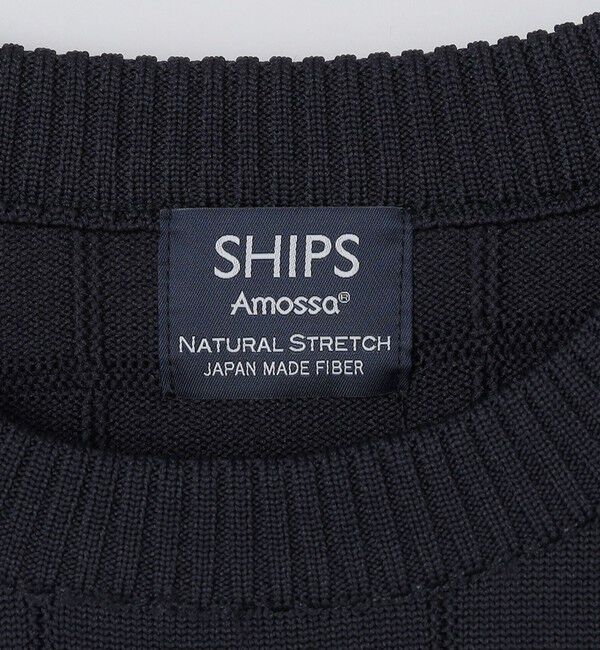 SHIPS「SHIPS:〈手洗い可能〉アモッサ ブロックリンクス ロングスリーブ」|ニット・セーター|