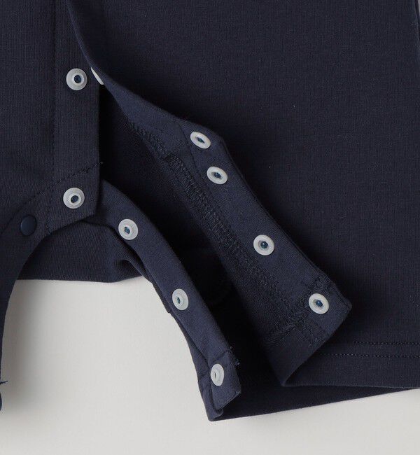 SHIPS KIDS「SHIPS KIDS:70～80cm / フェイク サスペンダー ロンパース」|ロンパース|