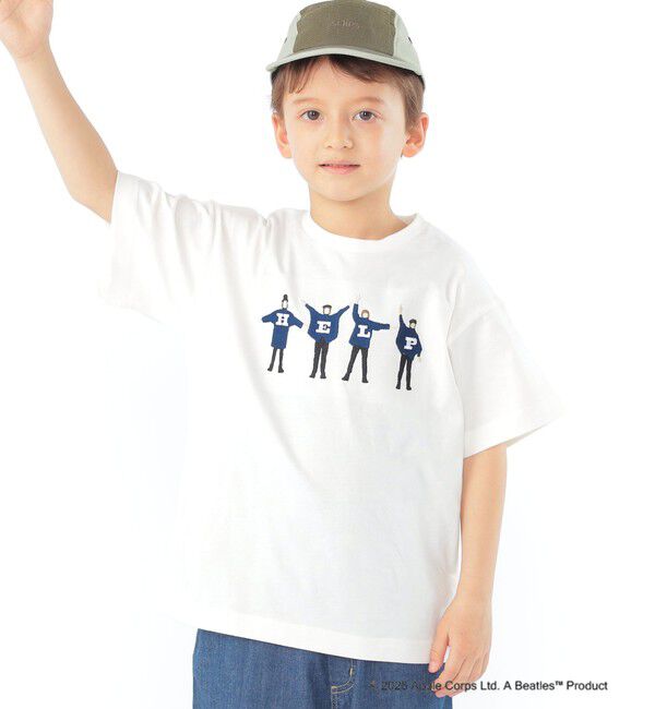 SHIPS KIDS「SHIPS KIDS:100～130cm /【THE BEATLES（ザ・ビートルズ）】半袖 Tシャツ」|Tシャツ・カットソー|オフホワイト