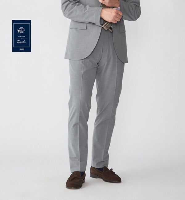 SHIPS「SHIPS:〈FUNCTION〉ライト アンストラクチャード スラックス(セットアップ対応)」|スラックス|グレー系