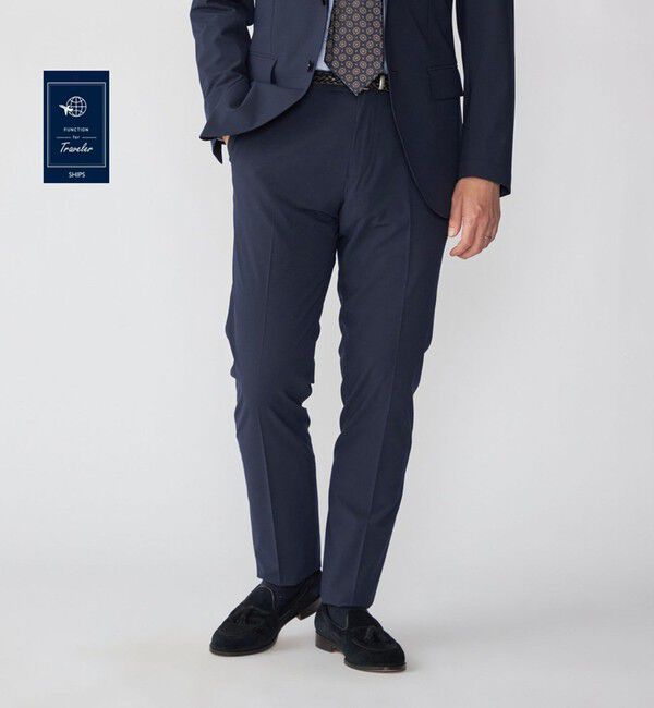 SHIPS「SHIPS:〈FUNCTION〉ライト アンストラクチャード スラックス(セットアップ対応)」|スラックス|ネイビー