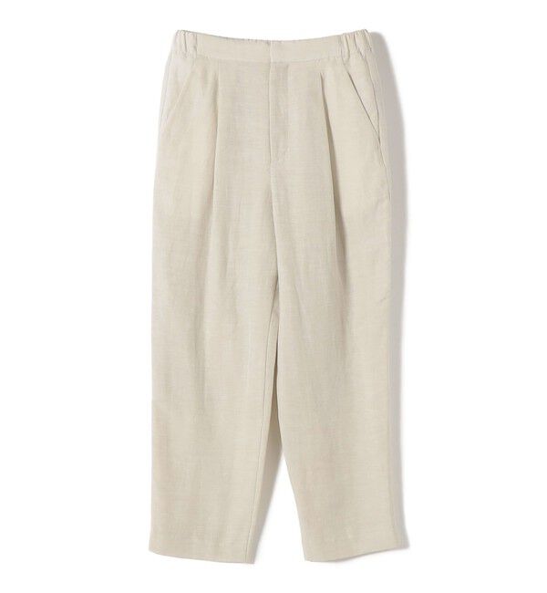 SHIPS for women「SHIPS Primary Navy Label:麻混 テーパード パンツ（セットアップ対応）」|その他|ベージュ