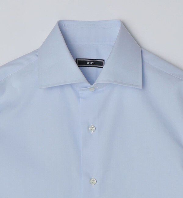 SHIPS「SHIPS: MADE IN JAPAN ハケメ ワイドカラー シャツ」|シャツ・ブラウス|