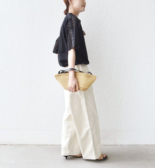 SHIPS for women「《予約》【WEB限定】〈手洗い可能〉レース コンビ ショート スリーブ カットソー」|Tシャツ・カットソー|