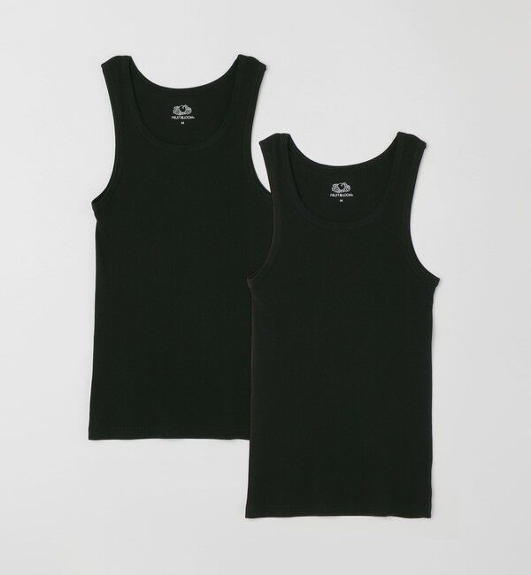 SHIPS any「FRUIT OF THE LOOM: ベーシック 2P タンクトップ」|タンクトップ|ブラック