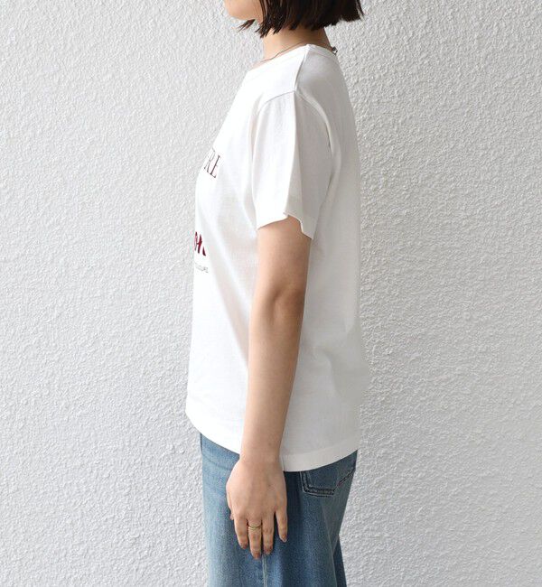SHIPS Colors 「《予約》SHIPS Colors:〈洗濯機可能〉フロッキー コンビ プリント TEE◆」|Tシャツ・カットソー|