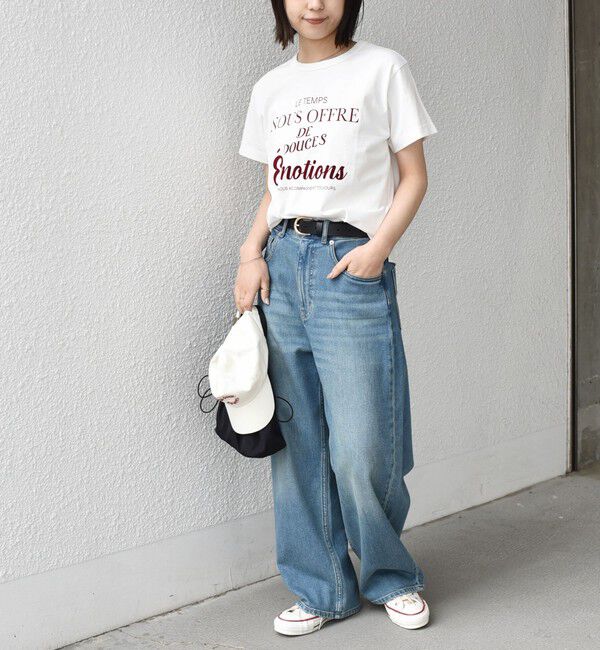 SHIPS Colors 「《予約》SHIPS Colors:〈洗濯機可能〉フロッキー コンビ プリント TEE◆」|Tシャツ・カットソー|