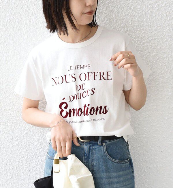 SHIPS Colors 「《予約》SHIPS Colors:〈洗濯機可能〉フロッキー コンビ プリント TEE◆」|Tシャツ・カットソー|