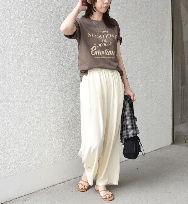 SHIPS Colors 「《予約》SHIPS Colors:〈洗濯機可能〉フロッキー コンビ プリント TEE◆」|Tシャツ・カットソー|