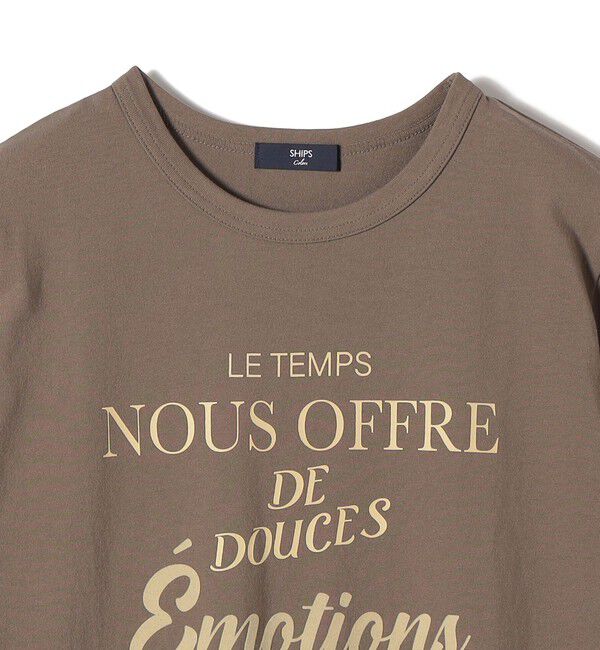 SHIPS Colors 「《予約》SHIPS Colors:〈洗濯機可能〉フロッキー コンビ プリント TEE◆」|Tシャツ・カットソー|