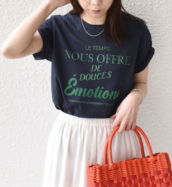 SHIPS Colors 「《予約》SHIPS Colors:〈洗濯機可能〉フロッキー コンビ プリント TEE◆」|Tシャツ・カットソー|