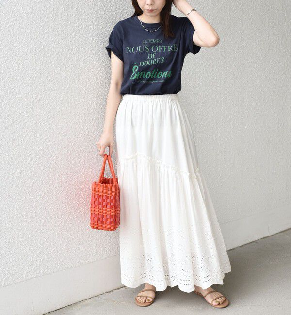 SHIPS Colors 「《予約》SHIPS Colors:〈洗濯機可能〉フロッキー コンビ プリント TEE◆」|Tシャツ・カットソー|