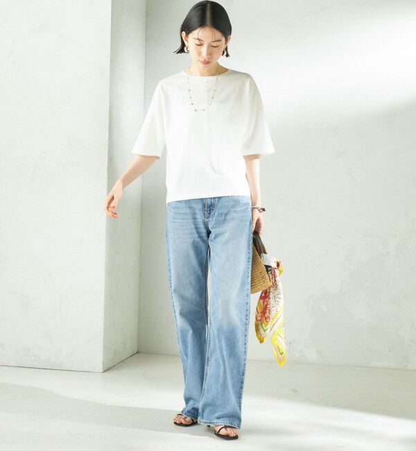 SHIPS for women「《予約》〈接触冷感/吸水速乾/洗濯機可能〉ハイゲージ ポンチ ドルマン カットソー」|Tシャツ・カットソー|