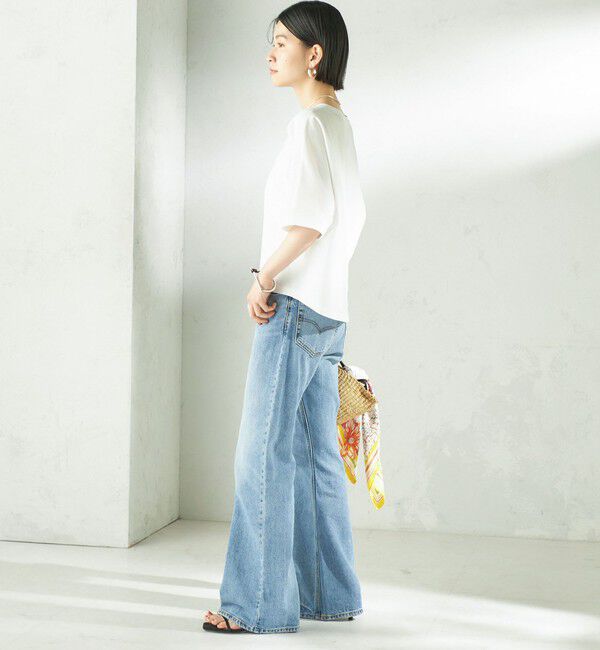 SHIPS for women「《予約》〈接触冷感/吸水速乾/洗濯機可能〉ハイゲージ ポンチ ドルマン カットソー」|Tシャツ・カットソー|