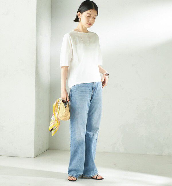 SHIPS for women「《予約》〈接触冷感/吸水速乾/洗濯機可能〉ハイゲージ ポンチ ドルマン カットソー」|Tシャツ・カットソー|