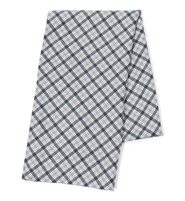 TOMORROWLAND GOODS「TOMORROWLAND シルク チェックストール」|ストール|66 ブルー系
