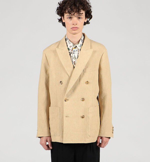 CABaN「CABaN アイリッシュリネン ダブルブレストジャケット」|テーラードジャケット|