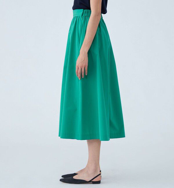 Ballsey「ストレッチタフタ ボリュームギャザースカート」|フレア|
