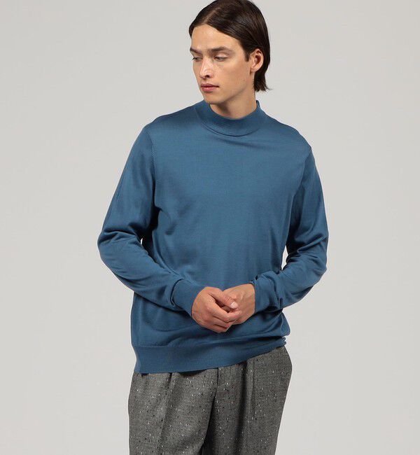 TOMORROWLAND MENS「TOMORROWLAND tricot スーパーファインメリノウール モックネックプルオーバー」|ニット・セーター|