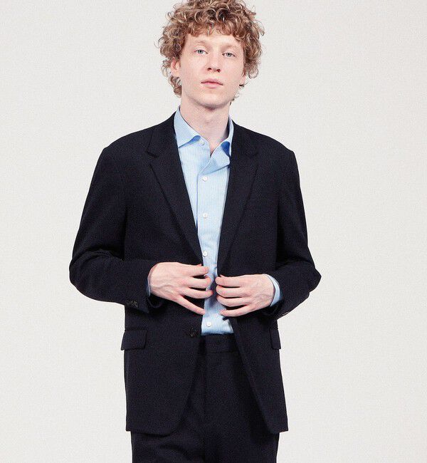 TOMORROWLAND MENS「ストレッチポンチ シングルブレステッド2Bジャケット」|テーラードジャケット|