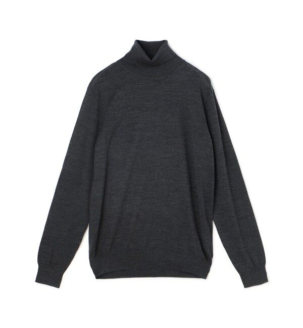 TOMORROWLAND MENS「TOMORROWLAND tricot スーパーファインメリノウール タートルネック」|ニット・セーター|17 チャコールグレー