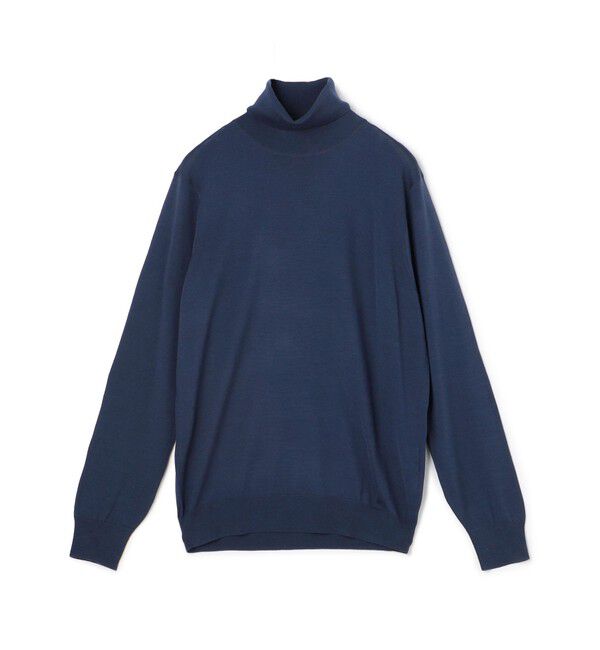 TOMORROWLAND MENS「TOMORROWLAND tricot スーパーファインメリノウール タートルネック」|ニット・セーター|67 ダークブルー