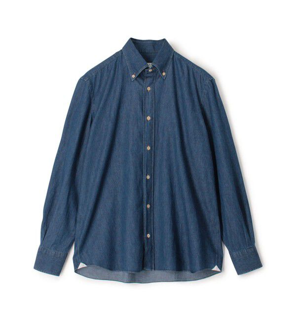 TOMORROWLAND MENS「TOMORROWLAND PILGRIM コットンデニム ボタンダウンシャツ」|シャツ・ブラウス|67 ダークブルー