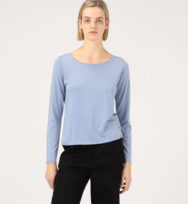 DES PRES「シルク ラウンドネックプルオーバー」|ニット・セーター|