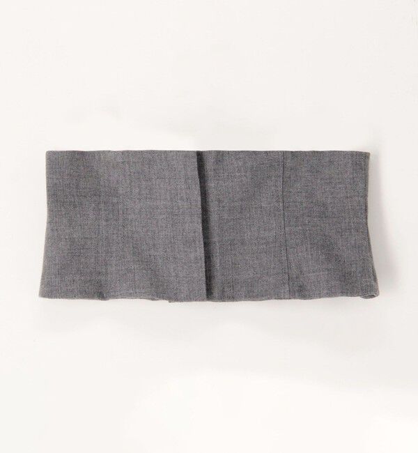 DES PRES「ウールジョーゼット コルセット付きタックワイドパンツ」|スラックス|