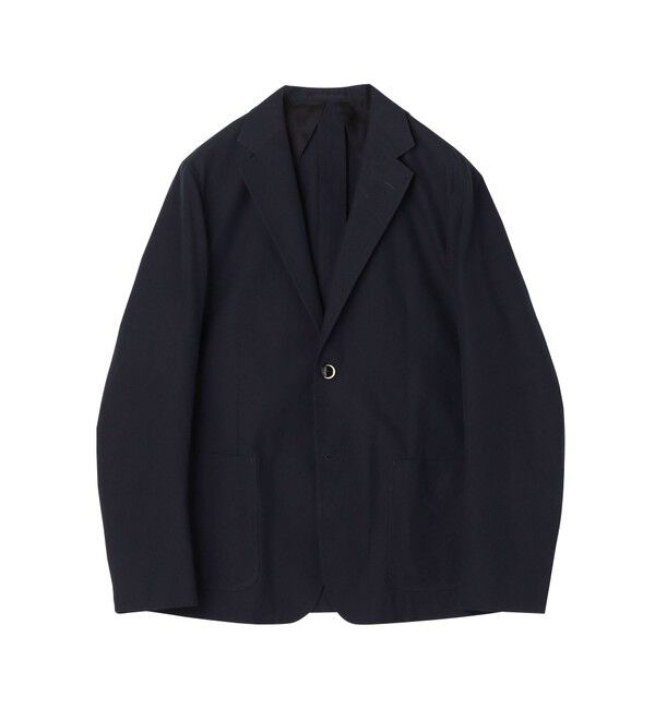 TOMORROWLAND MENS「コットンナイロンシャンブレー シングルブレステッド 2Bジャケット FABRICA」|テーラードジャケット|69 ネイビー