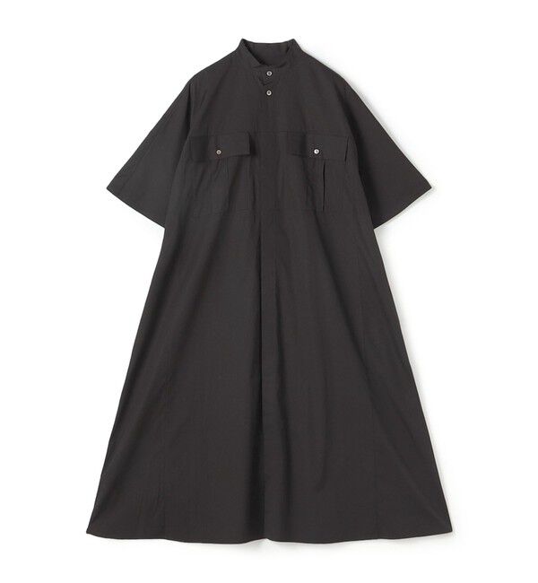 GALERIE VIE「コンパクトポプリン スタンドネックシャツワンピース」|ワンピース|19 ブラック