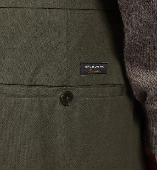 TOMORROWLAND MENS「60/3 コットンオックスフォード 1プリーツバレルパンツ」|チノ|