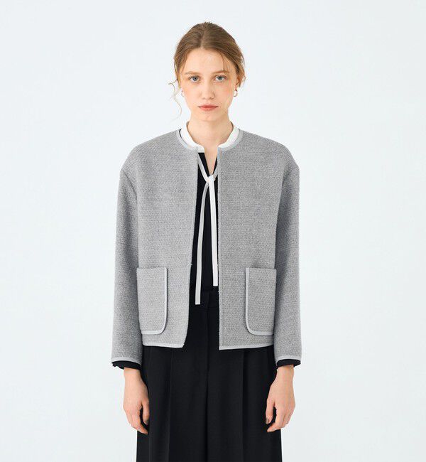 Ballsey「ファンシードビー クルーネックジャケット」|ノーカラージャケット|