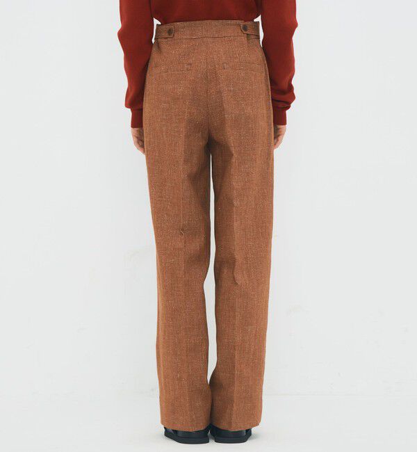 CABaN「コットンリネンスラブ ポケットワイドパンツ」|チノ|