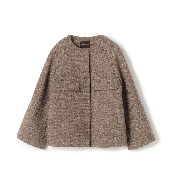 TOMORROWLAND collection「ロービングオックス  Aラインジャケット」|ノーカラージャケット|45 ベージュ