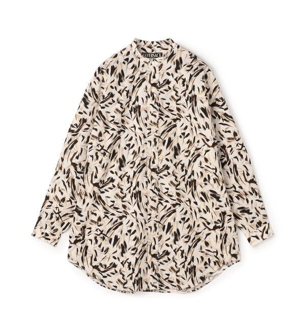 TOMORROWLAND BUYING WEAR「HAVERSACK ATTIRE コットン総柄 スタンドカラーロングスリーブシャツ」|シャツ・ブラウス|12 ベージュ系