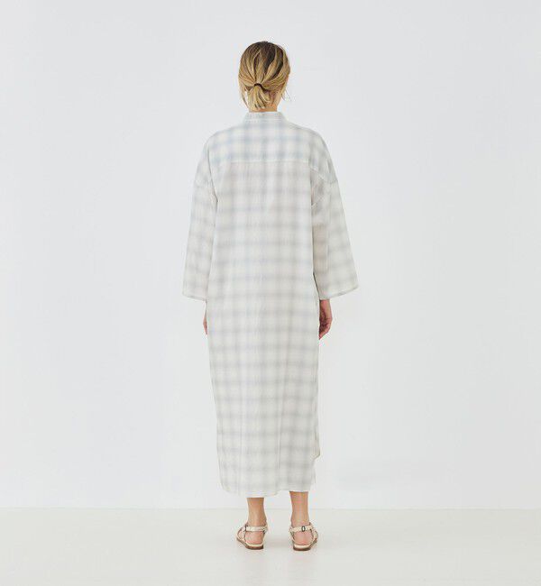 GALERIE VIE「サンライズオンブレチェック スタンドカラーワンピース」|ワンピース|