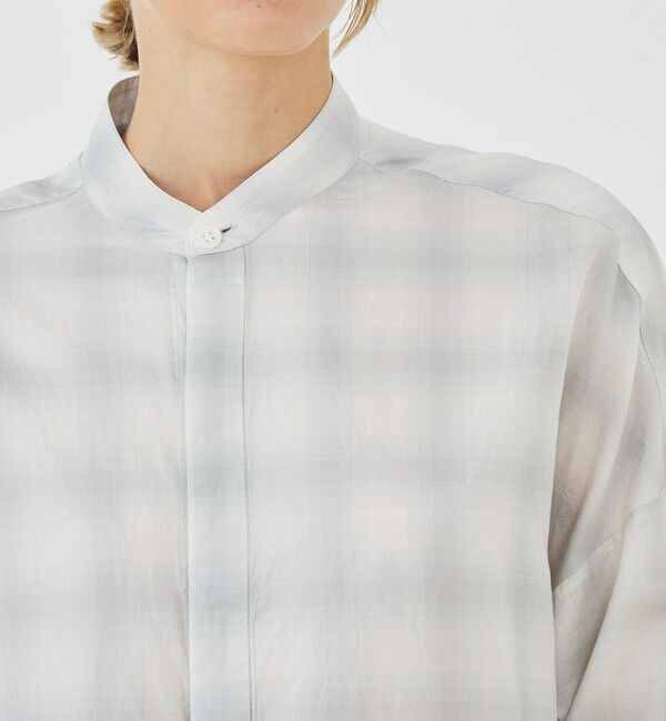 GALERIE VIE「サンライズオンブレチェック スタンドカラーワンピース」|ワンピース|