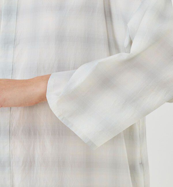 GALERIE VIE「サンライズオンブレチェック スタンドカラーワンピース」|ワンピース|