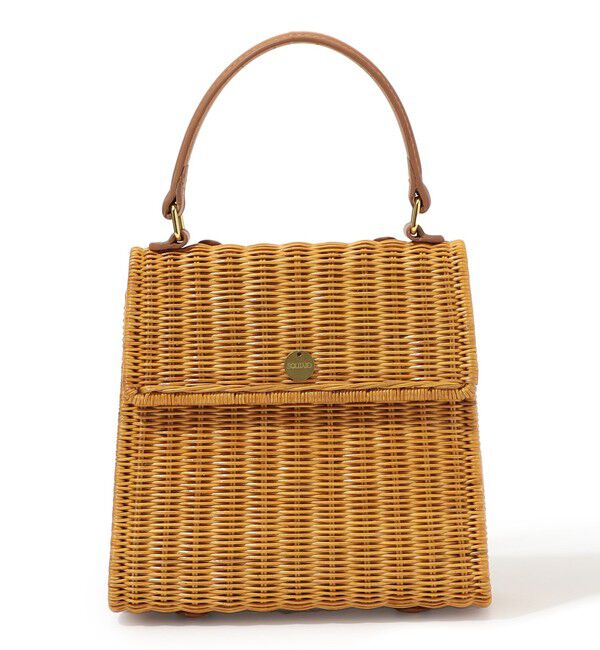 SOULEIADO「SOULEIADO ラタン スクエアバッグ」|かごバッグ|43 ナチュラル