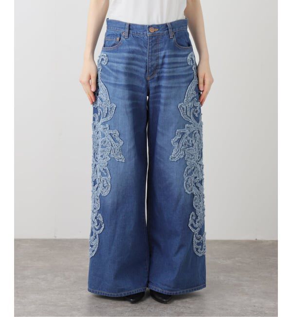  「TAAKK SCULPTURAL EMBROIDERY DENIM PANTS TA26SS-PT331：デニムパンツ」|デニム|