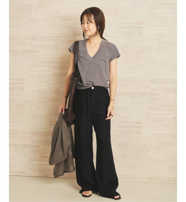 Plage「《予約》LAmade/エルエーメイド slub v neck TEE」|Tシャツ・カットソー|